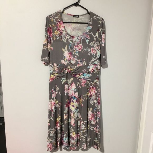 Gerry Weber Women’s Floral Gray Dress Size 10 - Picture 1 of 10